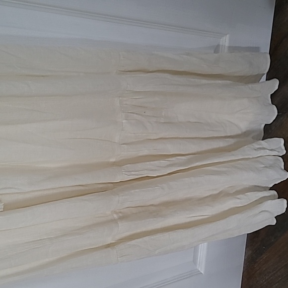 American Eagle Cream Crochet Tiered Maxi Dress - Picture 13 of 13